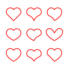 Heart Set - Stock Vector Image