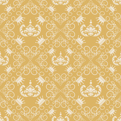 Damask Wallpaper. Background in royal style. Vector illustration