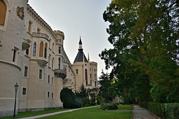 Fototapeta na wymiar Chateau Hluboka nad Vltavou in the south of Bohemia- summer