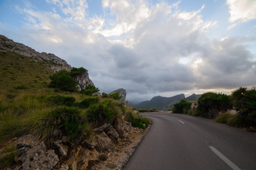 Mallorca landscape an the evening