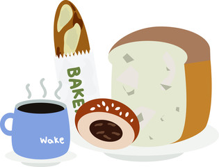 breakfast set in the morning
