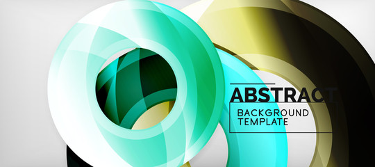 Glossy circles geometric background