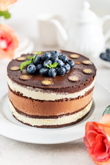 Dessert Menu Belgian Chocolate Layered Gateau