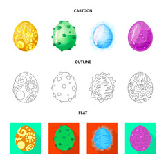 Vector design of animal and prehistoric symbol. Collection of animal and cute  vector icon for stock.