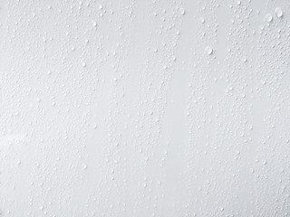 Water drops on white background