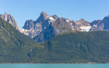 Gorgeous view of the Chilkoot inlet sailing from Skagway, Alaska.