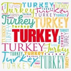 Turkey wallpaper word cloud, travel concept background