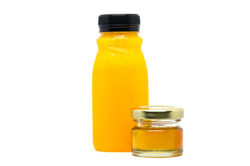 Orange juice in bottle