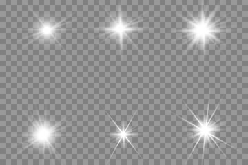 Glow light effect. Star burst with sparkles.Sun. 