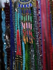 beads and colorful necklaces