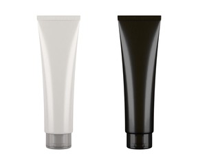 White and black tube mockup set