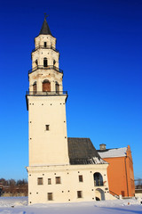 Obraz premium Old leaning tower in the city of Nevyansk