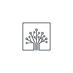 science tree vector symbol