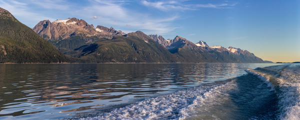 Gorgeous view of the Chilkoot inlet sailing from Skagway, Alaska.