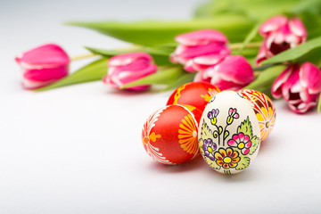 Typical painted easter eggs