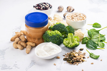 Various meatless protein food