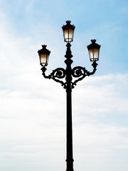 Fototapeta na wymiar Lamp of light in the port of Cadiz. Andalusia. Spain. Europe