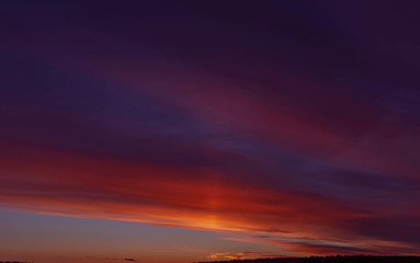 sunset sky shot on March 12, 2019 in Cheboksary, Russia