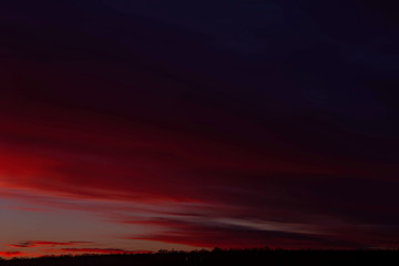 Fototapeta na wymiar sunset sky shot on March 12, 2019 in Cheboksary, Russia