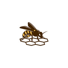 honey bee logo template