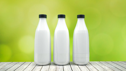 milk bottle mockup.
