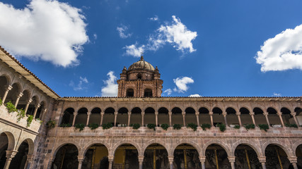 Two-storey gallery in a Catholic monastery