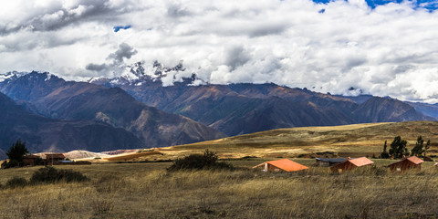 Slope on the high valley in the Andes