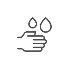 Hand washing line icon