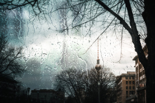 berlin in the rain - Powered by Adobe