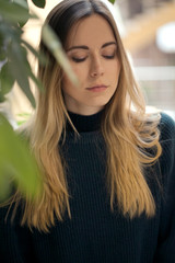 Fototapeta premium Student Theater. Portrait of the actress