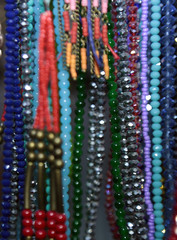 beads and colorful necklaces