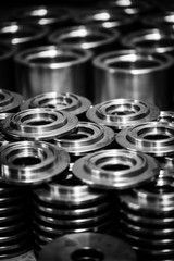 Metal products made by casting techniques closeup