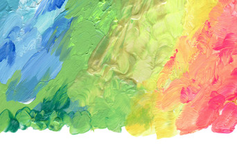 Abstract color acrylic brush strokes paint.