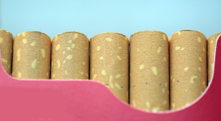 cigarettes on white background 