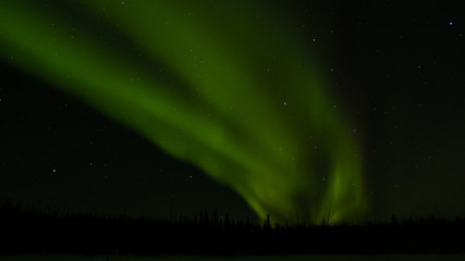 aurora borealis in mountains