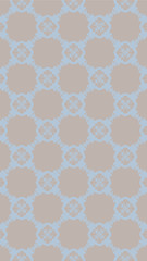 Ornate geometric pattern and two-tone abstract background