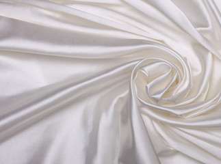 abstract white silk fabric background