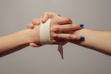 hands of man and woman