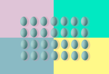 pastel colored painted eggs