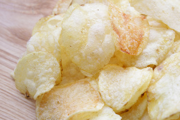 close up of potato chips