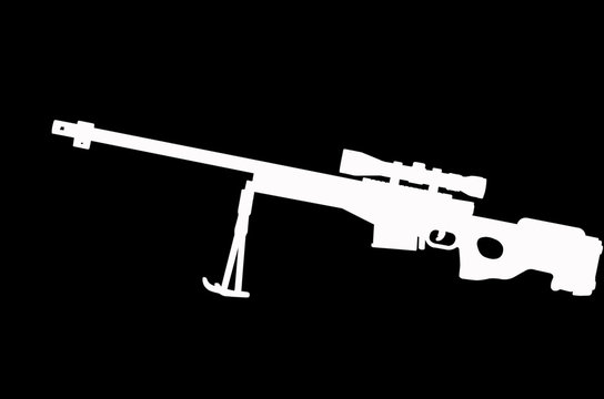recommend clip art: outlines of military weapons. rifle