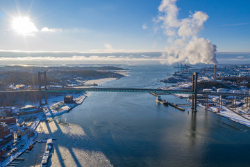 Winter at the river in Gothenburg