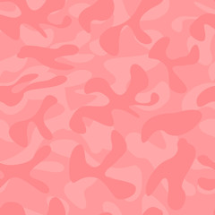 Living coral camouflage pattern background. Seamless vector illustration. Fashion camo design.