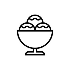 ice cream cup line icon