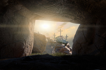 Empty Tomb of Jesus Christ 3d render