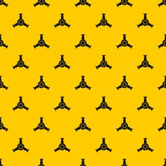 Round mechanic detail pattern seamless vector repeat geometric yellow for any design