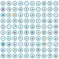 100 game icons set in cartoon style for any design vector illustration