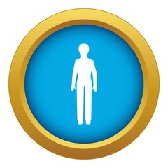 Parliament building icon blue vector isolated on white background for any design