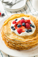 Sweet Homemade Layed Crepe Cake
