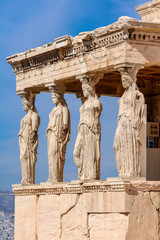 The Porch of the Caryatids, Erechtheion, Acropolis in Athens, Greece